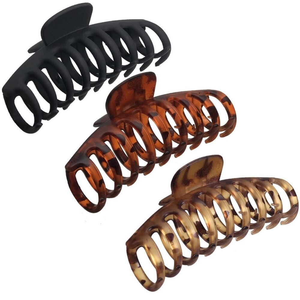 Big Hair Claw Clips for Women - Long Thick Hair 4.3" Nonslip Jumbo Clips With St
